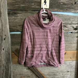 𝅺bench Size Small Pink Striped Cowl Neck Sweatshirt